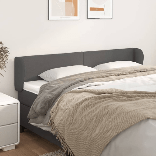VidaXL Testiera ad Orecchio Grigio 183x23x78/88 cm in Similpelle