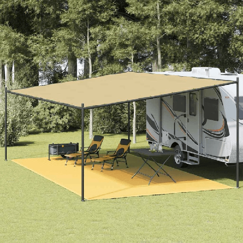 VidaXL Tappeto da Tenda Beige 400x800 cm HDPE