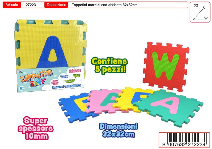 Toys Garden TAPPETINO LETTERE 32x32cm SPESSORE 10mm - 27223