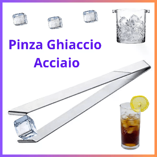 Piazza effepi Pinza per ghiaccio molla cucina acciaio inox piazza portaghiaccio accessori bar