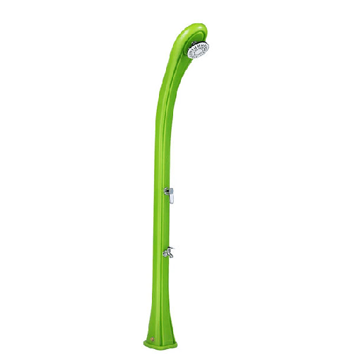 Doccia solare da giardino So Happy con miscelatore e sciacqua piedi. Docce solari per esterno terrazzo e piscine, alte 216 cm.