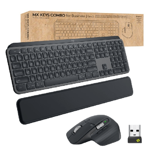 Logitech Tastiera e Mouse Wireless Logitech 920-010930 Qwerty in Spagnolo