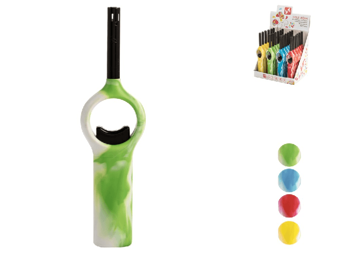 Crazystock Selected 24x Accendigas a fiamma Hole Acqua in plastica e metallo colori assortiti