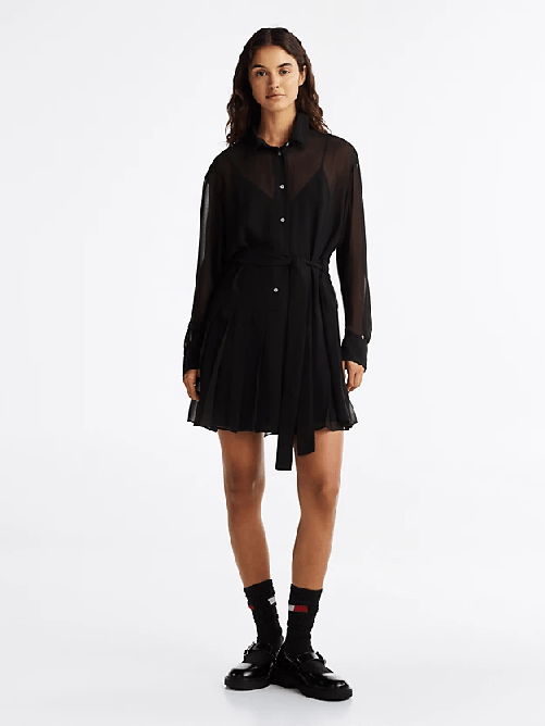 TOMMY JEANS ABITO VESTITO DONNA TOMMY JEANS DW0DW19473 NERO ORIGINALE PE 2025 Colore Nero,Taglia S