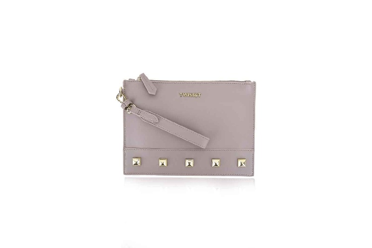 TWINSET BORSA POCHETTE TRACOLLA DONNA TWINSET 222TY8013 ECO PELLE ROSA ORIGINALE PE Taglia Unica,Colore Rosa