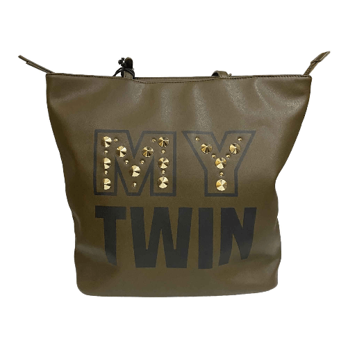 TWINSET BORSA BORSE SHOPPER DONNA MY TWIN TWINSET VS8PHN ECO PELLE MORO ORIGINALE PE Taglia Unica,Colore Marrone