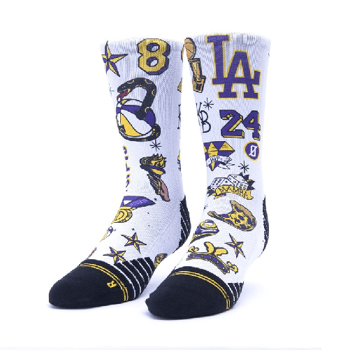 Scrimmage Calzini Scrimmage unisex basket Mamba White Taglia S (35-39)
