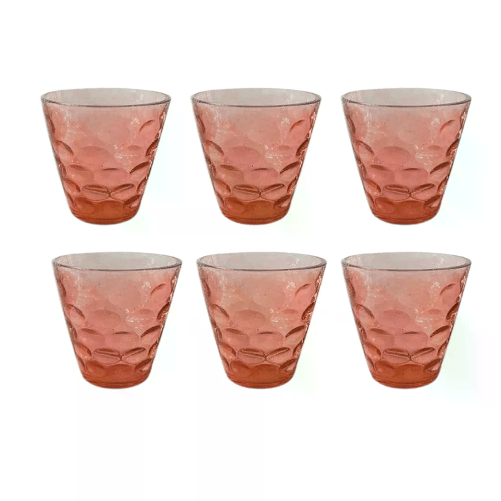 Set 6 Bicchieri da Acqua Rossi Natalizi, 250 ml