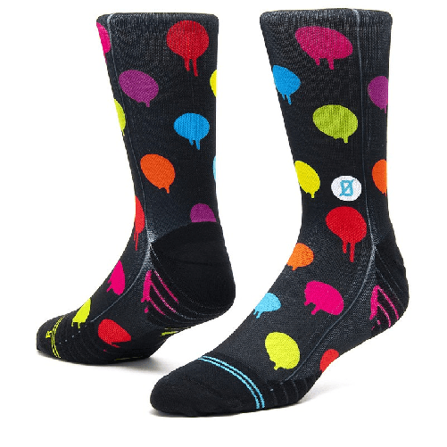 Scrimmage Calzini unisex Scrimmage Everyday Paint dot's Black Taglia M (39-44)