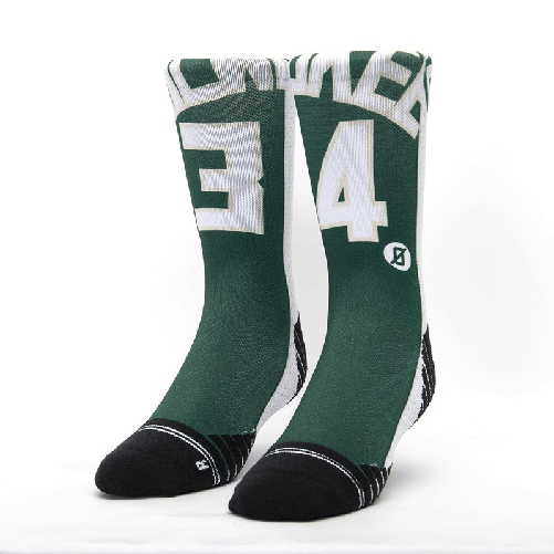 Scrimmage Calzini unisex Scrimmage basket Jersey Giannis Green-White Taglia M (39-44)