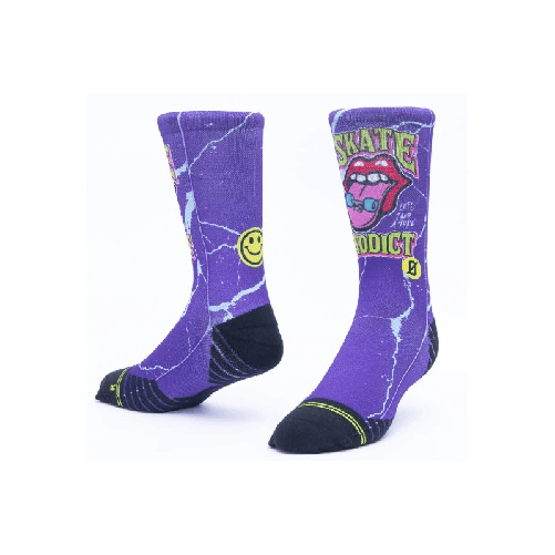 Scrimmage Calzini unisex Scrimmage Everyday Skate Addict Purple Taglia S (35-39)