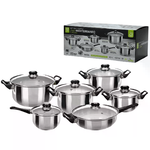 Batteria di Pentole 12 Pezzi