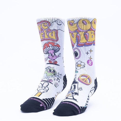 Scrimmage Calzini unisex Scrimmage Everyday Groovy White Taglia L (44-48)