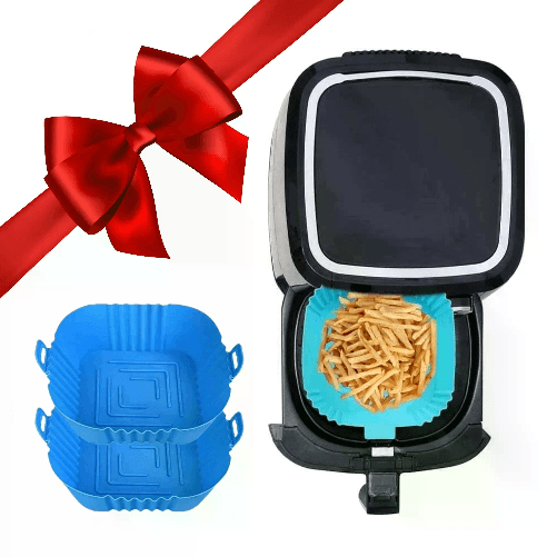 Cecaro Group Set 2 Stampi per Friggitrice ad Aria con Cestino e Pad in Silicone Antiaderente