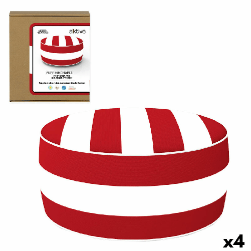 Pouf Gonfiabile Aktive A strisce Coloniale 53 x 23 x 53 cm (4 Unità)