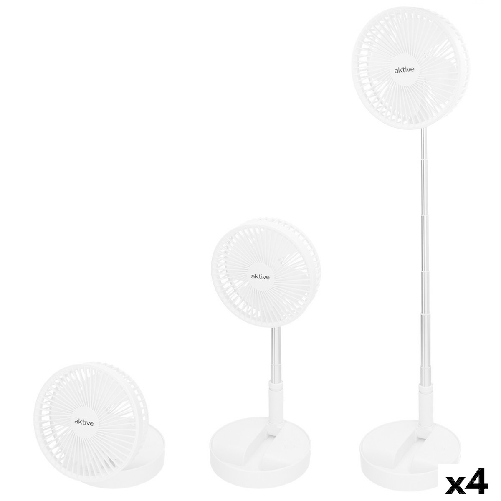 Aktive Ventilatore Portatile Pieghevole Aktive Ricaricabile (4 Unità)