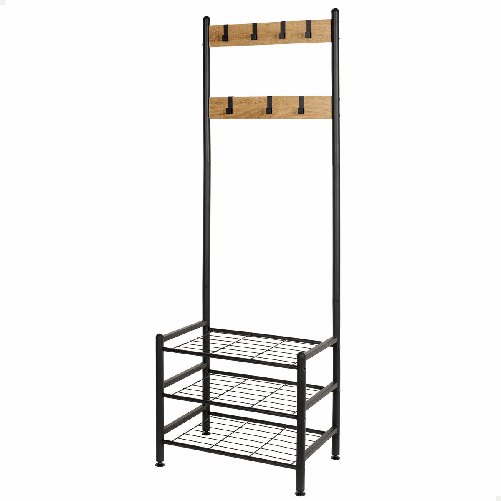Max Home Appendiabiti con ripiano Max Home Acciaio Melammina Truciolare Minimalista 60 x 175 x 40 cm