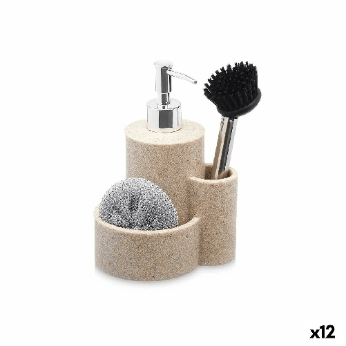 Kinvara Dispenser di Sapone 2 in 1 per Lavandino Kinvara 92295 Plastica Poliresina 14 x 18