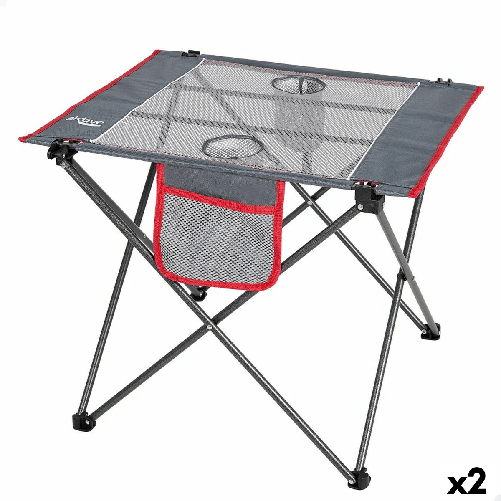 Aktive Tavolo Pieghevole Aktive Campeggio Grigio 62 x 50 x 50 cm (2 Unità)