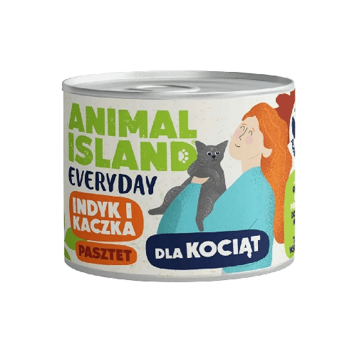 ANIMAL ISLAND Cibo per gatti ANIMAL ISLAND Everyday Turkey and duck for kittens 185 g