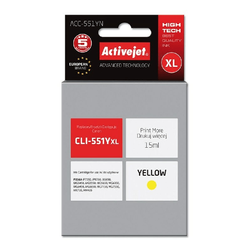 Activejet Cartuccia ad Inchiostro Originale Activejet ACC-551YN Giallo
