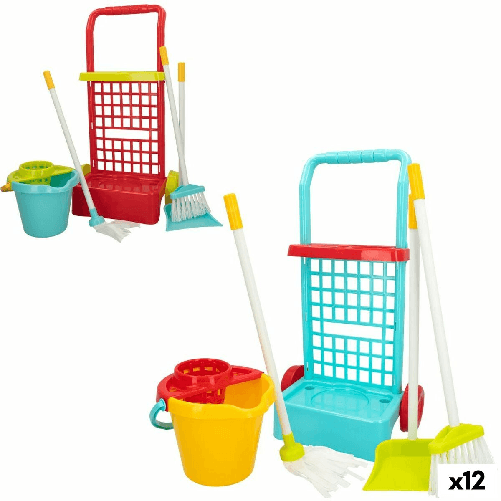 Colorbaby Carrello delle Pulizie con Accessori Colorbaby Giocattolo 5 Pezzi 30,5 x 55,5 x 19,5 cm (12 Unità)