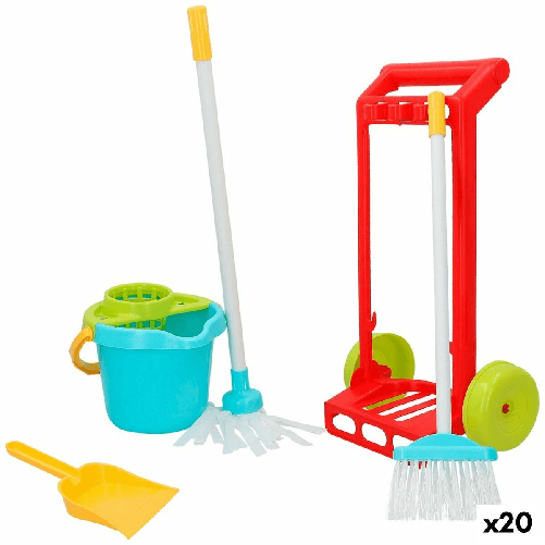 Colorbaby Carrello delle Pulizie con Accessori Colorbaby 5 Pezzi Giocattolo 24,5 x 43,5 x 15 cm (20 Unità)