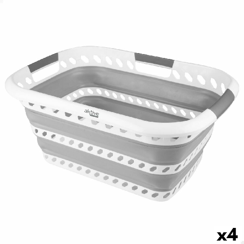 Aktive Cesta Pieghevole per i Panni Aktive polipropilene TPR 61 x 7,5 x 43 cm 61 x 28 x 43 cm (4 Unità)