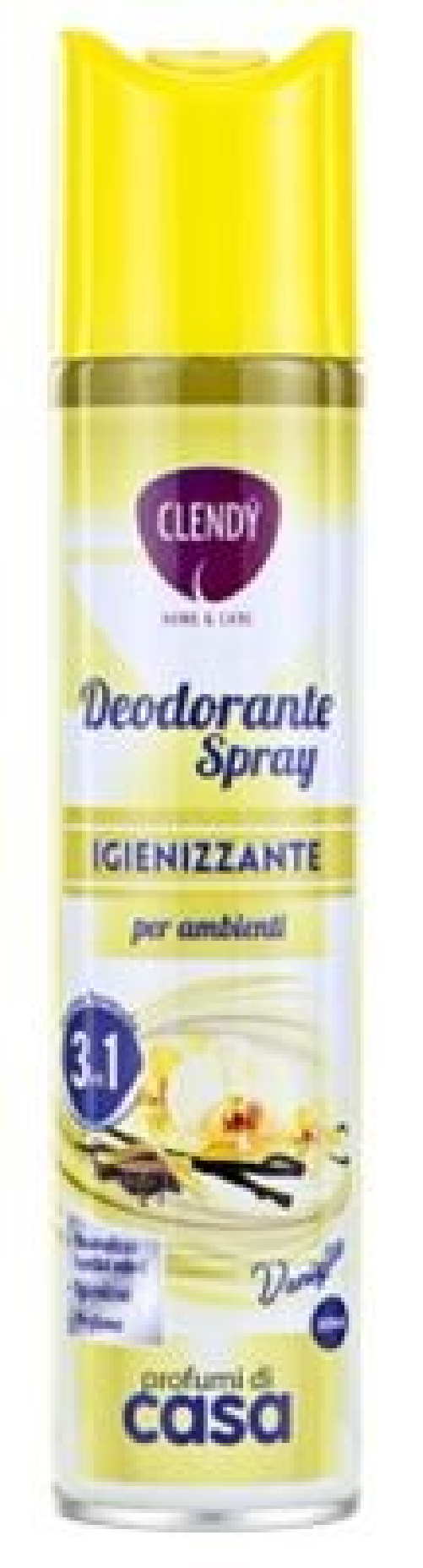 Clendy 12x Bundle Clendy Deodorante Spray 300Ml Vaniglia Ambiente