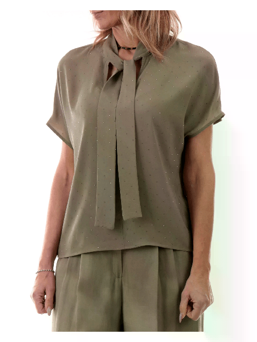 EMME MARELLA CAMICIA BLUSA DONNA EMME MARELLA GALEA 25151111612 002 VERDE ORIGINALE PE 2025 Colore Verde,Taglia IT 40
