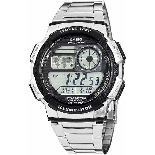 Casio Orologio Uomo Casio AE-1000WD-1AVEF Digitale Acrilico Nero Grigio Argentato (Ø 45 mm)