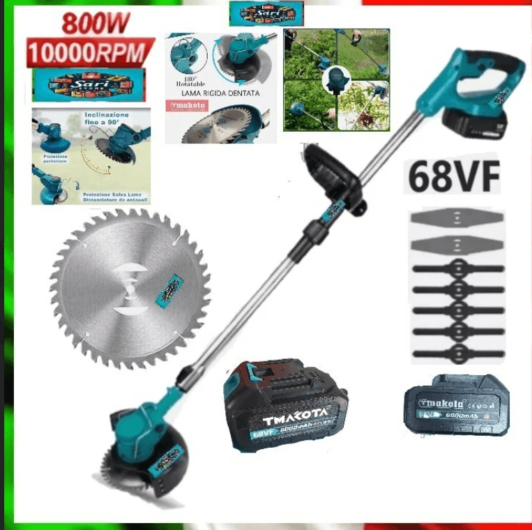 - Decespugliatore A Batteria Elettrico Tagliabordi Tagliaerba - 2 Batterie 68vf Decespugliatore A Batteria Elettrico Tagliabordi Tagliaerba - 2 Batter