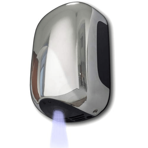 Asciugamano elettrico a cellula 900W cromato.