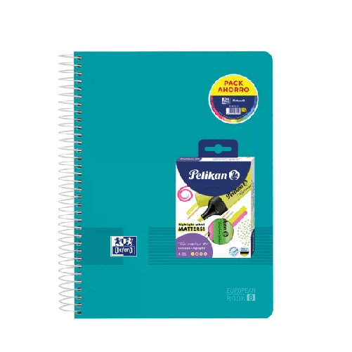 Oxford Quaderno Oxford Europeanbook 10 Touch A4+ a quadretti 5x5 mm 150 fogli + pennarello Pelikan