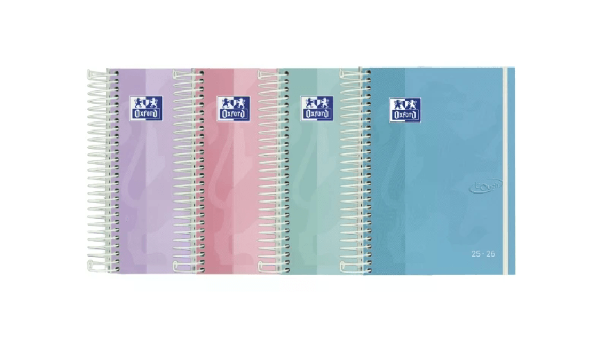 Oxford Agenda scolastica Oxford Touch Pastel 25/26 giorni con spirale - 8a dimensione