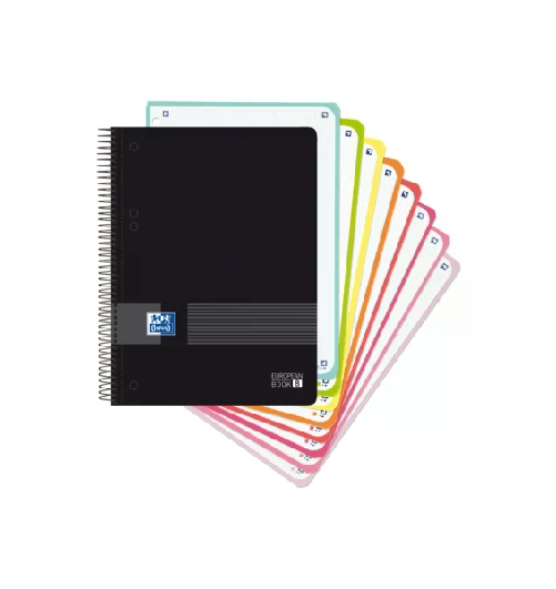 Oxford Quaderno a spirale Oxford Europeanbook 8 Live & Go A5+ 160 fogli griglia 5x5
