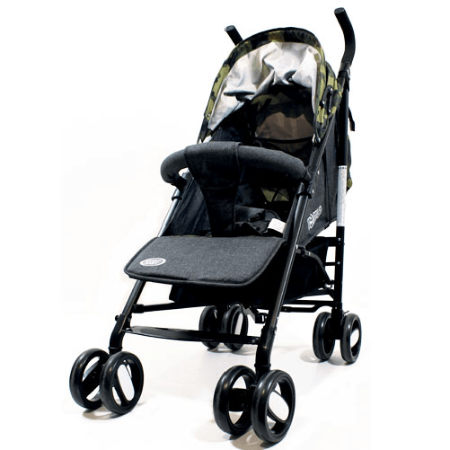 Pidema:Passeggini leggeri 4 ruote per bambini richiudibile a ombrello, passeggino leggero da viaggio per bambino colore verde militare e grigio. Carro