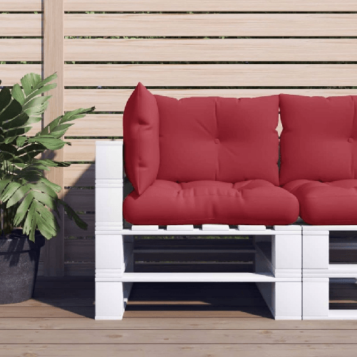 VidaXL Cuscini per Pallet 3 pz Rosso Vino in Tessuto