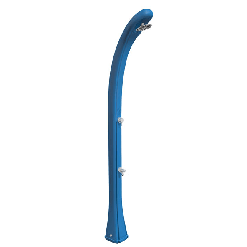 Doccia solare da giardino So Happy con miscelatore e sciacqua piedi. Docce solari per esterno terrazzo e piscine, alte 216 cm.