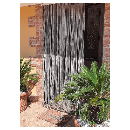TrAdE Shop Traesio Tenda Moschiera Antimosche A Fili Torciglione In Gomma Grigia 120x230 Cm Tpl88 025479 -