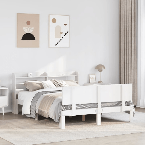 VidaXL Giroletto con Testiera senza Materasso Bianco 120x200 cm