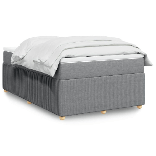 VidaXL Giroletto a Molle con Materasso Grigio Chiaro 120x200cm Tessuto