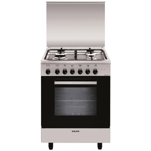 Glem gas cucina elettrica a654mi6 4 fuochi gas forno elettrico classe a dimensioni 60x50 colore inox