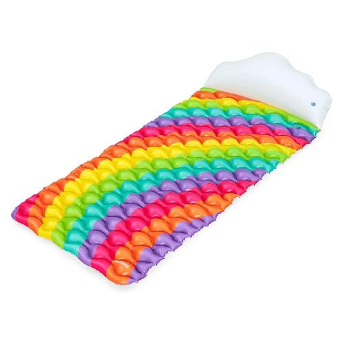 TrAdE Shop Traesio Materassino Arrotolabile Fashion Rainbow Dreams Arcobaleno Con Cuscino Forma Nuvola 44107 -