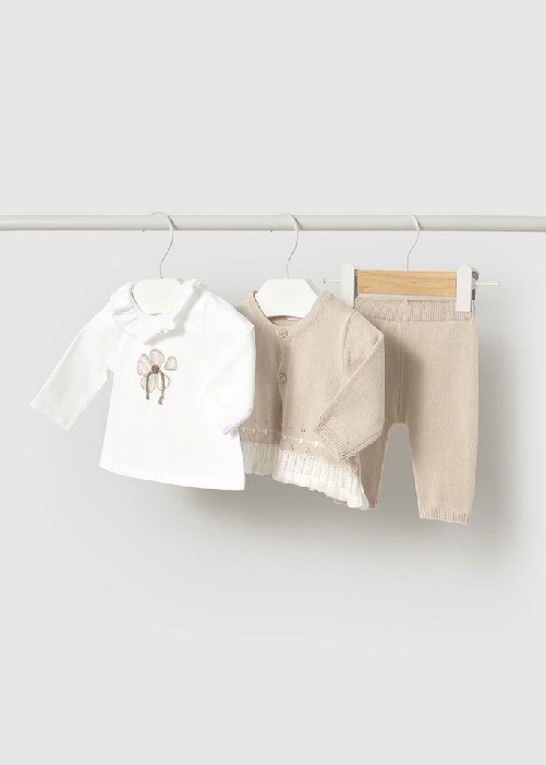 MAYORAL COMPLETO CARDIGAN MAGLIA GHETTINA NEONATA MAYORAL 1589 27 BEIGE ORIGINAL PE 2025 Taglia 4 / 6 mesi,Colore Beige
