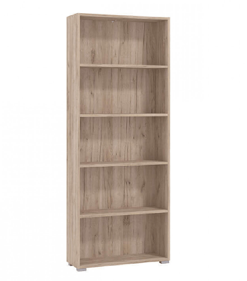 MILANI HOME MADDIE - libreria cinque ripiani moderno minimal in legno