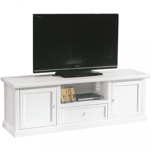 MILANI HOME CLAYTON - mobile porta tv in legno massello cm 45 x 160 x 56 h