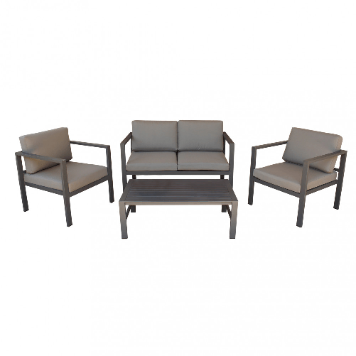 MILANI HOME AULUS - salotto da giardino in alluminio 4 posti