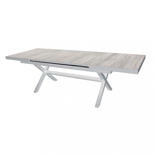 MILANI HOME GRES - tavolo da giardino allungabile in alluminio e gres