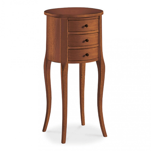 MILANI HOME JARRETT - mobile portatelefono in legno massello tondo cm Ø 34 x 71 h